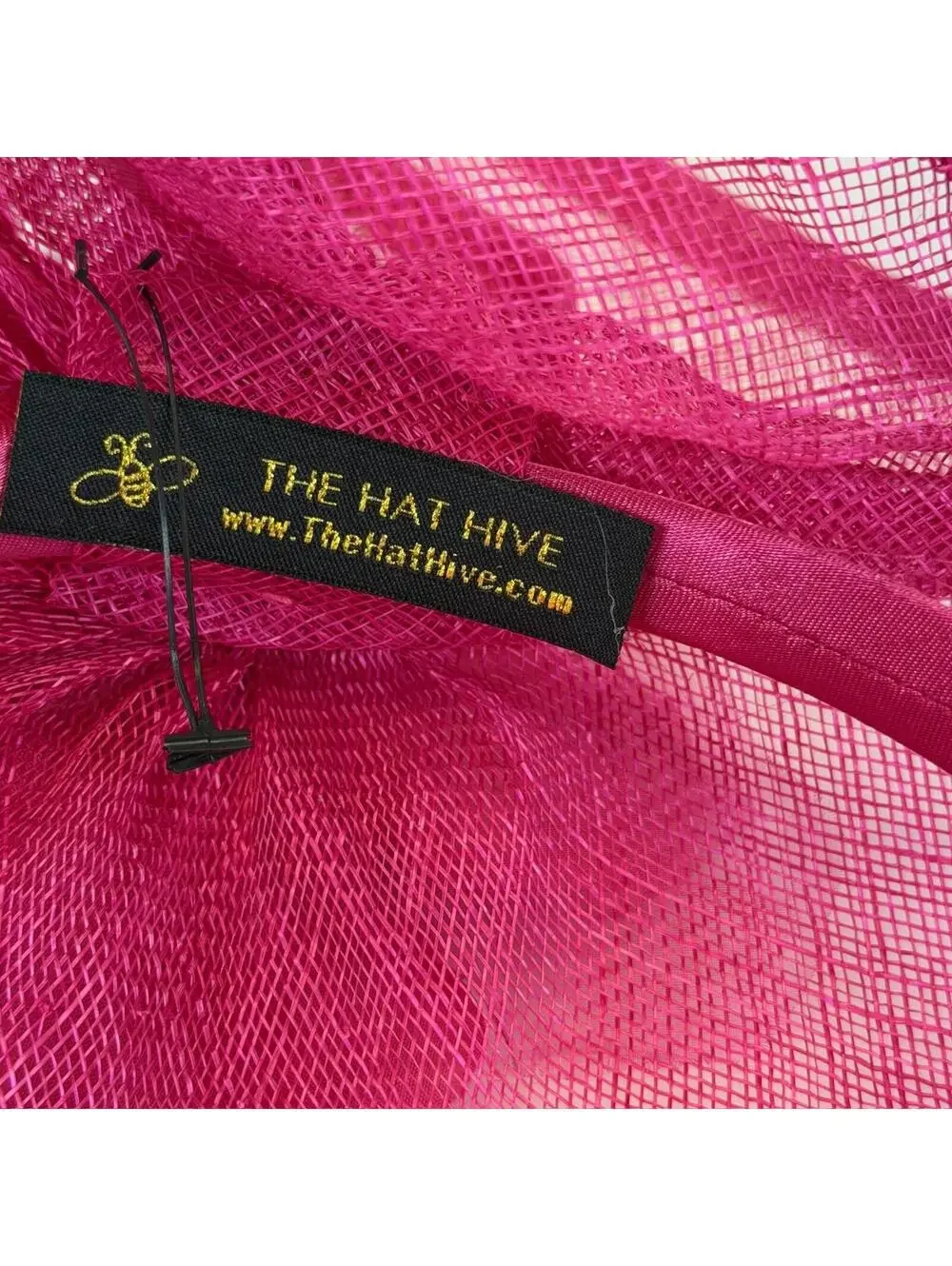 The Hat Hive Fuchsia Sinamay Fascinator Hat w/ Flower & Headband - New w/ Tags